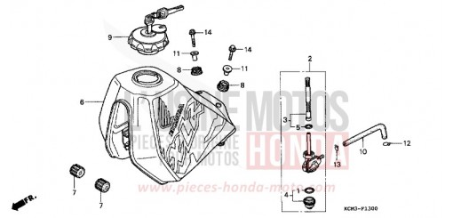FUEL TANK XLR125RW de 1998